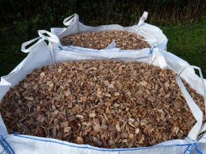 Bag of woodchip for sale at Stourton estates