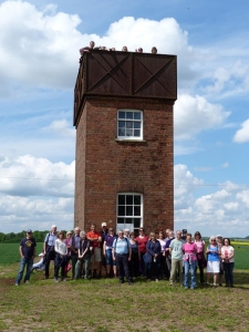 walkers at water tower