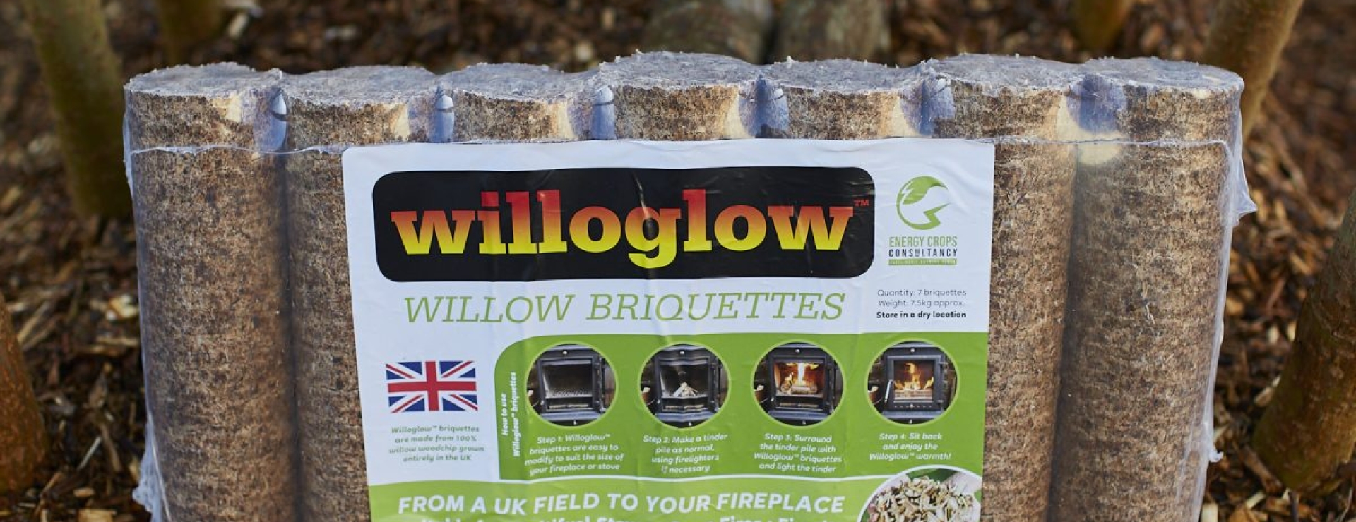 willowglow briquettes available to purchase through Stourton estates alternative to logs
