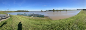 Horncastle flood alleviation scheme in action November 2023