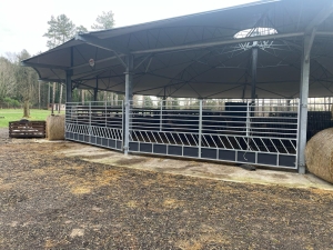 Round house gates at Stourton Estates winter deer enclosure