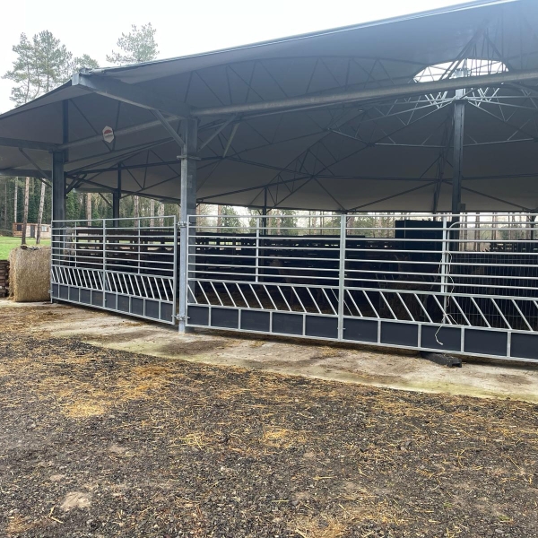 Round house gates at Stourton Estates winter deer enclosure